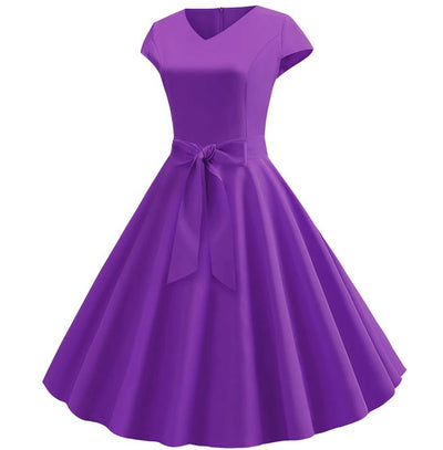 Robe Année 60 Vintage Violet