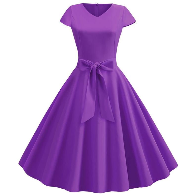 Robe Année 60 Vintage Violet