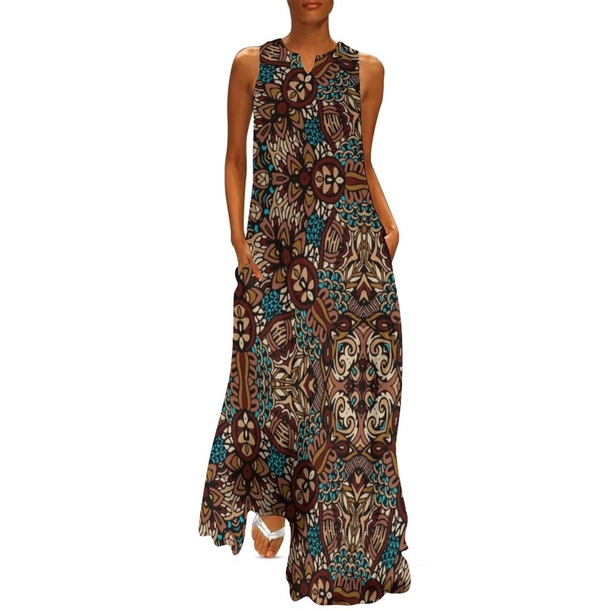 Robe Année 70 Hippie Fluide