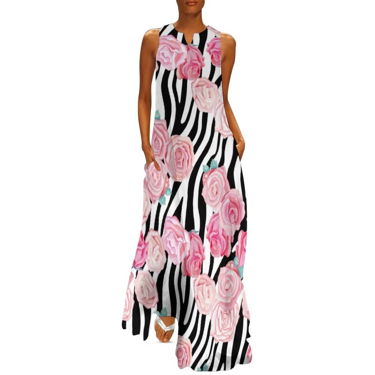 Robe Année 70 Vintage Fleurs