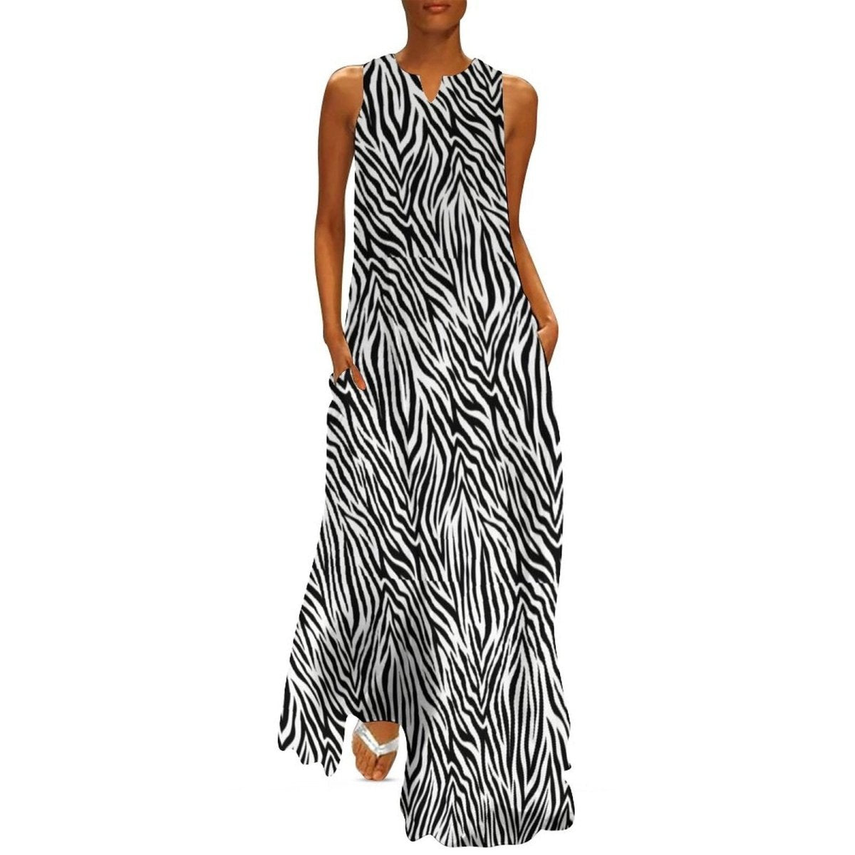 Robe Année 70 Vintage Noir et Blanc