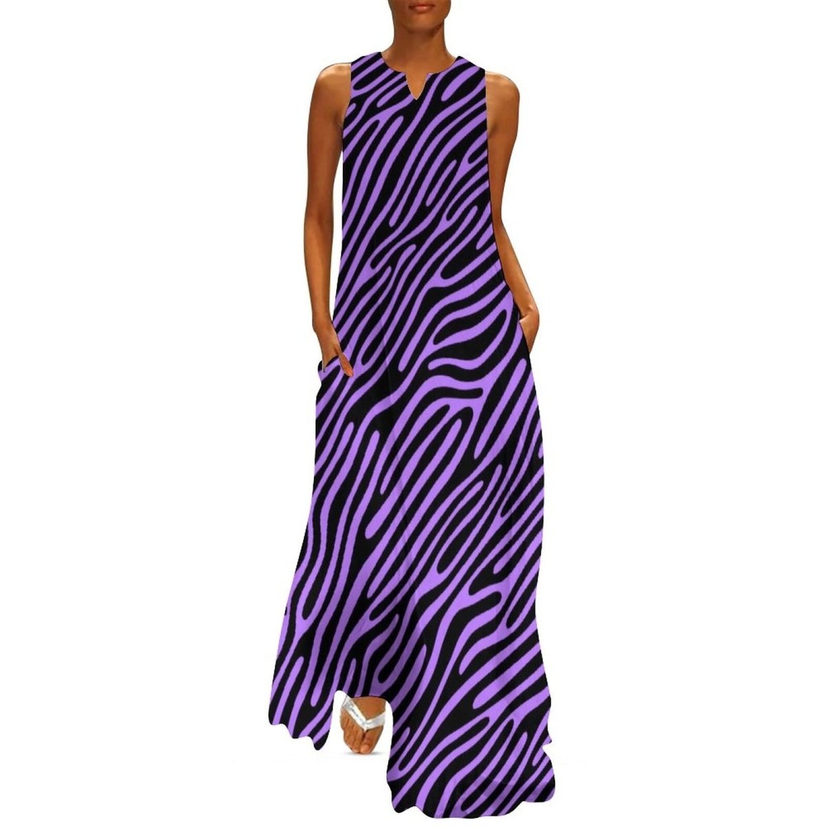 Robe Année 70 Vintage Violet