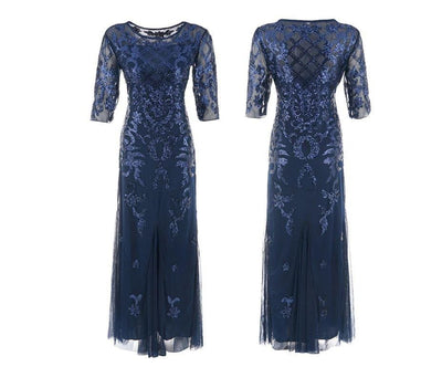 Robe Années 20 Grande Taille Bleu