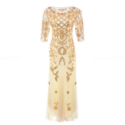 Robe Années 20 Ivoire Vintage