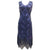 Robe Années 20 Vintage Bleu