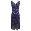 Robe Années 20 Vintage Bleu