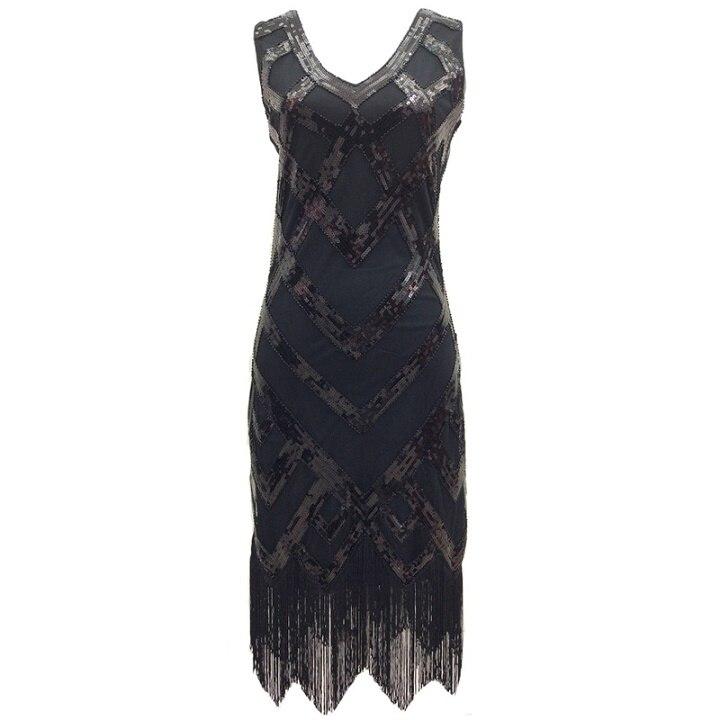 Robe Années 20 Vintage Noir