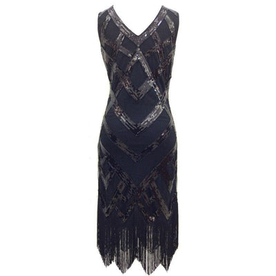 Robe Années 20 Vintage Noir