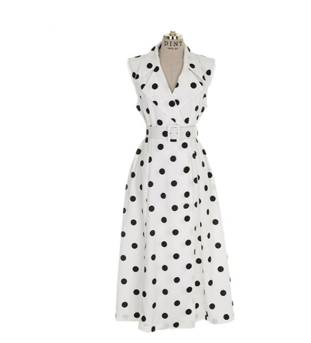 Robe Années 40 à Pois