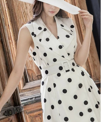 Robe Années 40 à Pois