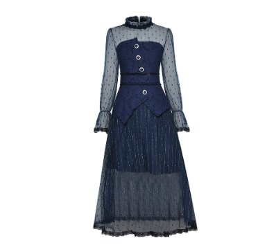 Robe Années 40 Bleu Sexy