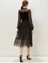 Robe Années 40 Dentelle Vintage Chic Noir