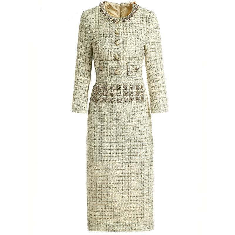 Robe Années 40 en Tweed