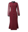 Robe Années 40 Femme Bordeaux