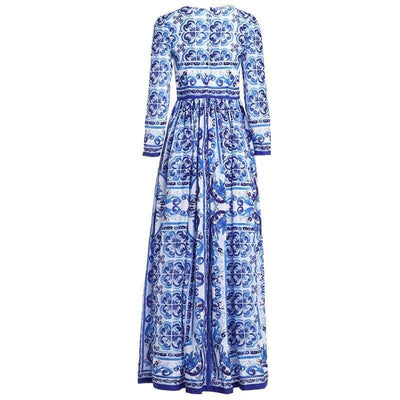 Robe Années 40 Grande Taille Bleu