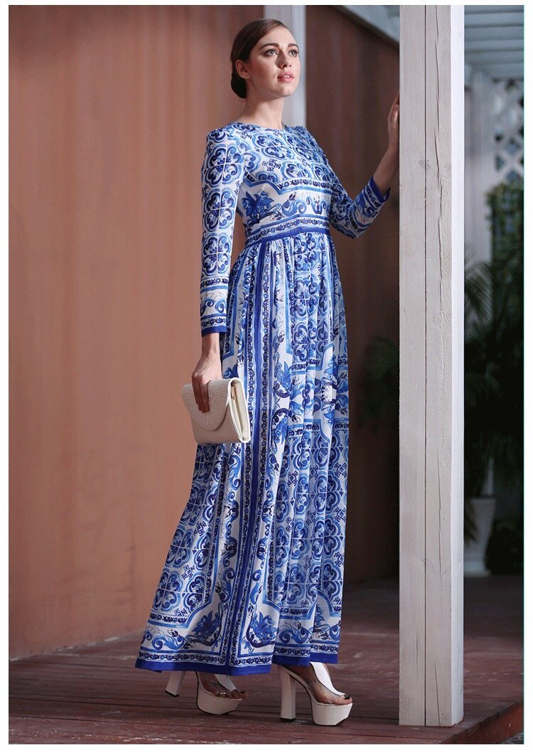 Robe Années 40 Grande Taille Bleu