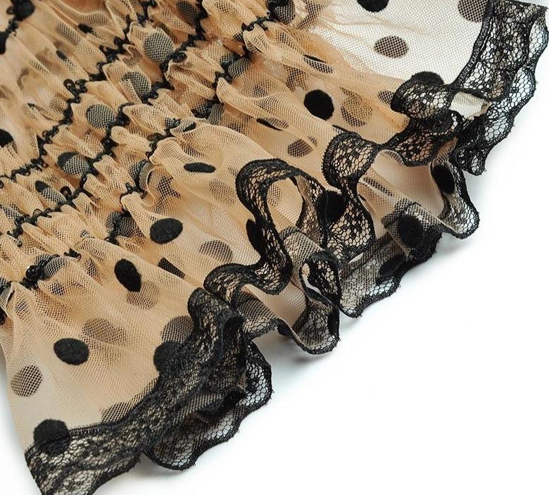 Robe Années 40 Jaune à Pois