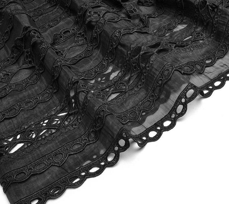 Robe Années 40 Noire Ajourrée