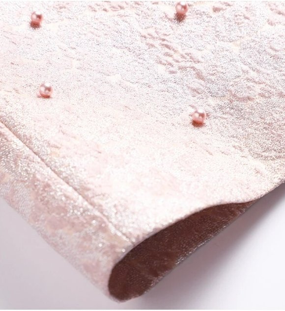 Robe Années 40 Perles Rose