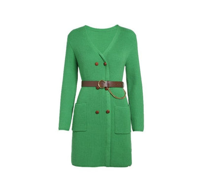 Robe Années 40 Verte Poches