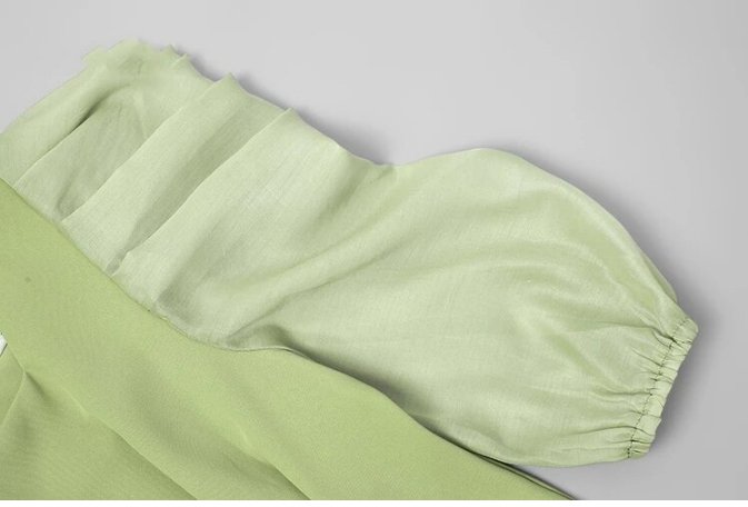 Robe Années 40 Vintage Verte Pale