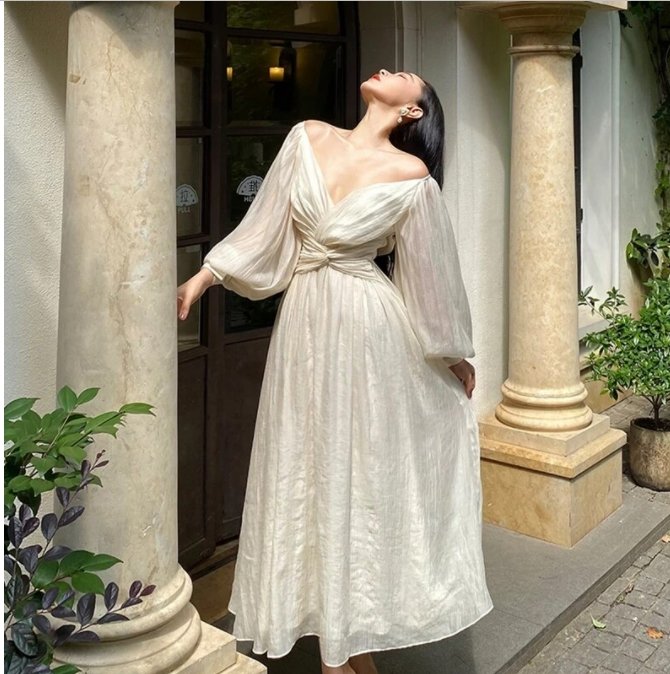 Robe Années 40 Vintage Volants