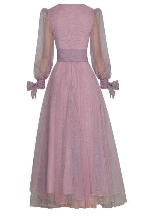 Robe Années 40 Violet Jupe Plissée