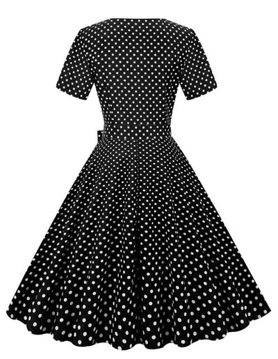 Robe Années 50 60 Noire et Blanche