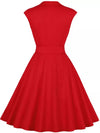 Robe Années 50 Américaine Pois Rouge