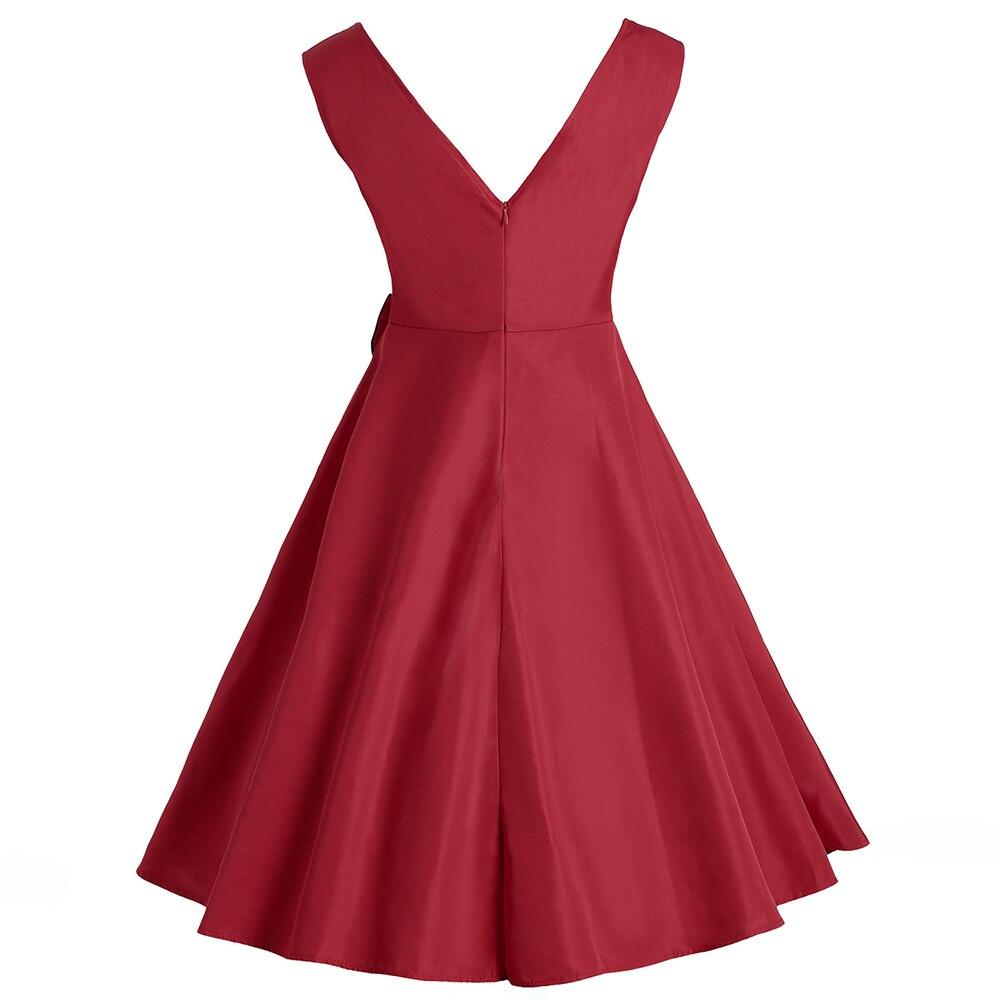 Robe Années 50 Chic Rouge
