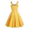 Robe Années 50 Jaune a Pois