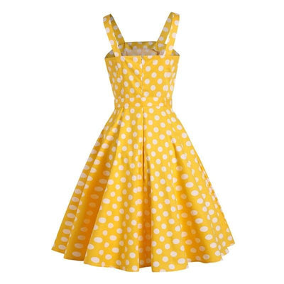 Robe Années 50 Jaune a Pois