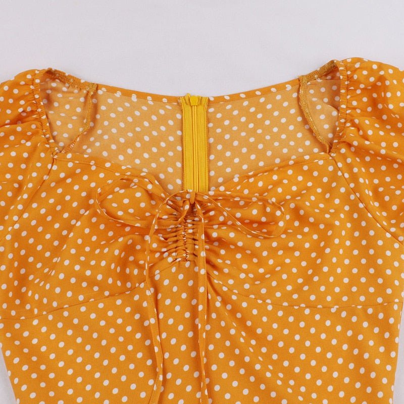 Robe Années 50 Jaune Petits Pois