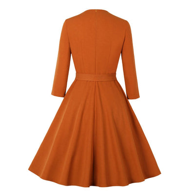 Robe Années 50 Orange