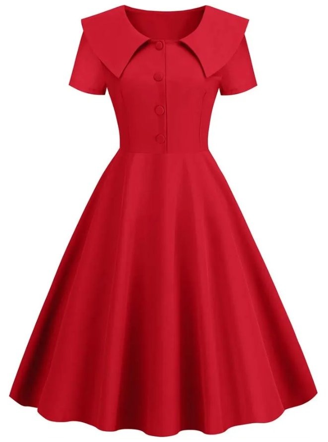 Robe Années 50 Rouge