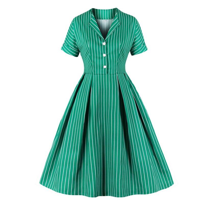 Robe Années 50 Vintage Vert