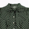 Robe Années 50 Vintage Vert Pois