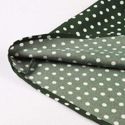 Robe Années 50 Vintage Vert Pois