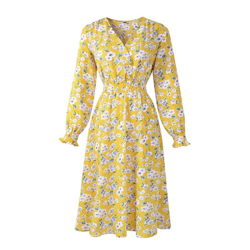 Robe Années 60 Elastique Jaune