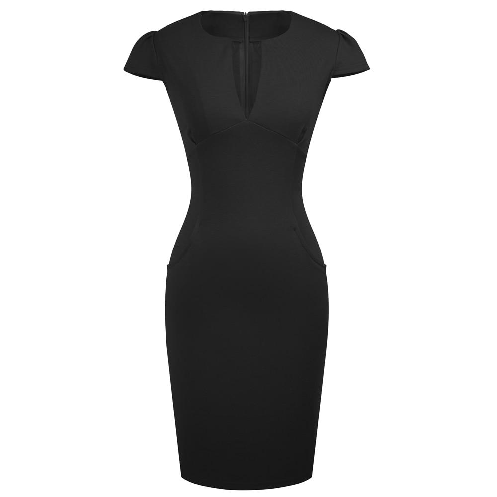 Robe Années 60 Noire Unie