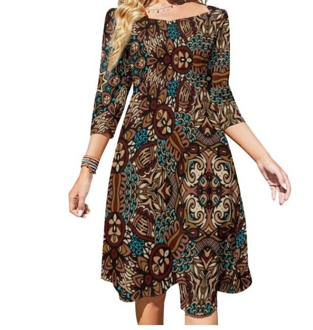 Robe Années 70 Hippie Grande Taille