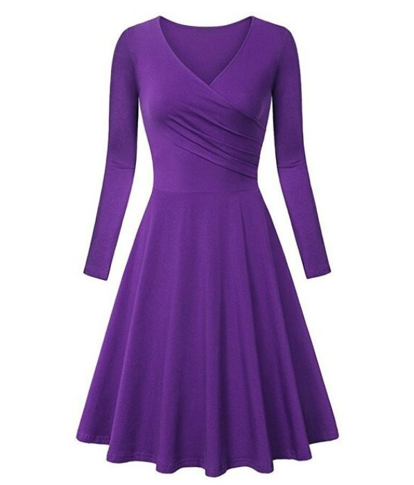 Robe Aubergine Années 50