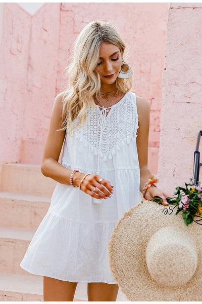 Robe Blanche Vintage Bohème
