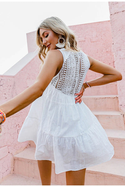 Robe Blanche Vintage Bohème