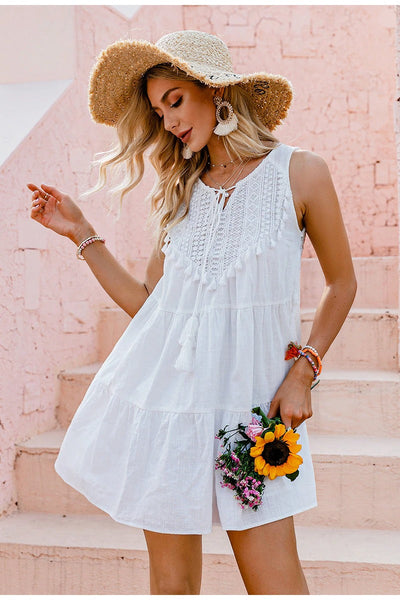 Robe Blanche Vintage Bohème