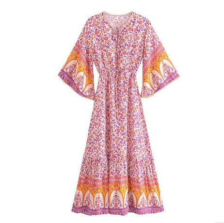 Robe Bohême Fleurs Années 70