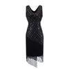 Robe Charleston Année 20 - Noir Intense