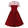 Robe Cocktail Style Année 50 Bordeaux