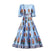 Robe Courte Vintage Fleurie Bleu