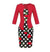 Robe Crayon Année 50 Rouge Pois